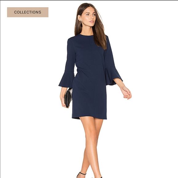 Tibi Dresses & Skirts - Tibi Bell Sleeve Dress in Midnight Navy 4